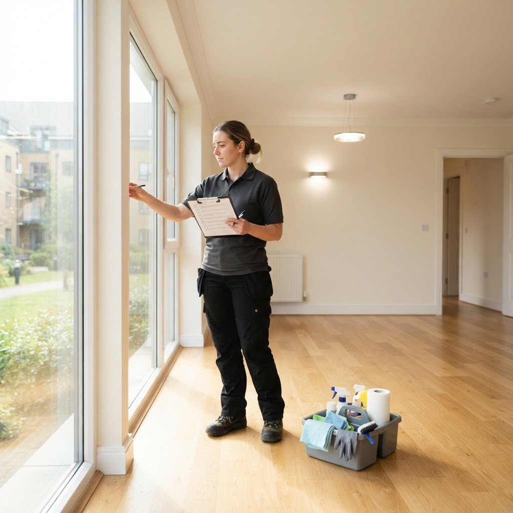 Apartment turnover team completing a move-in readiness inspection